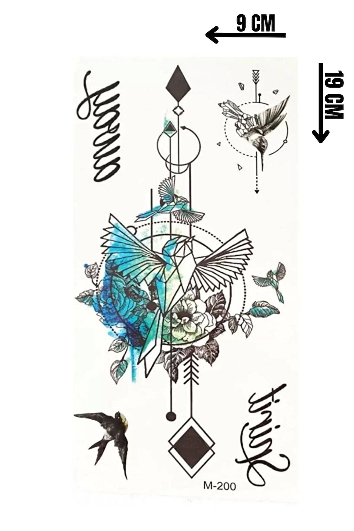 Geçici Kuş Figürlü Dövme Tattoo