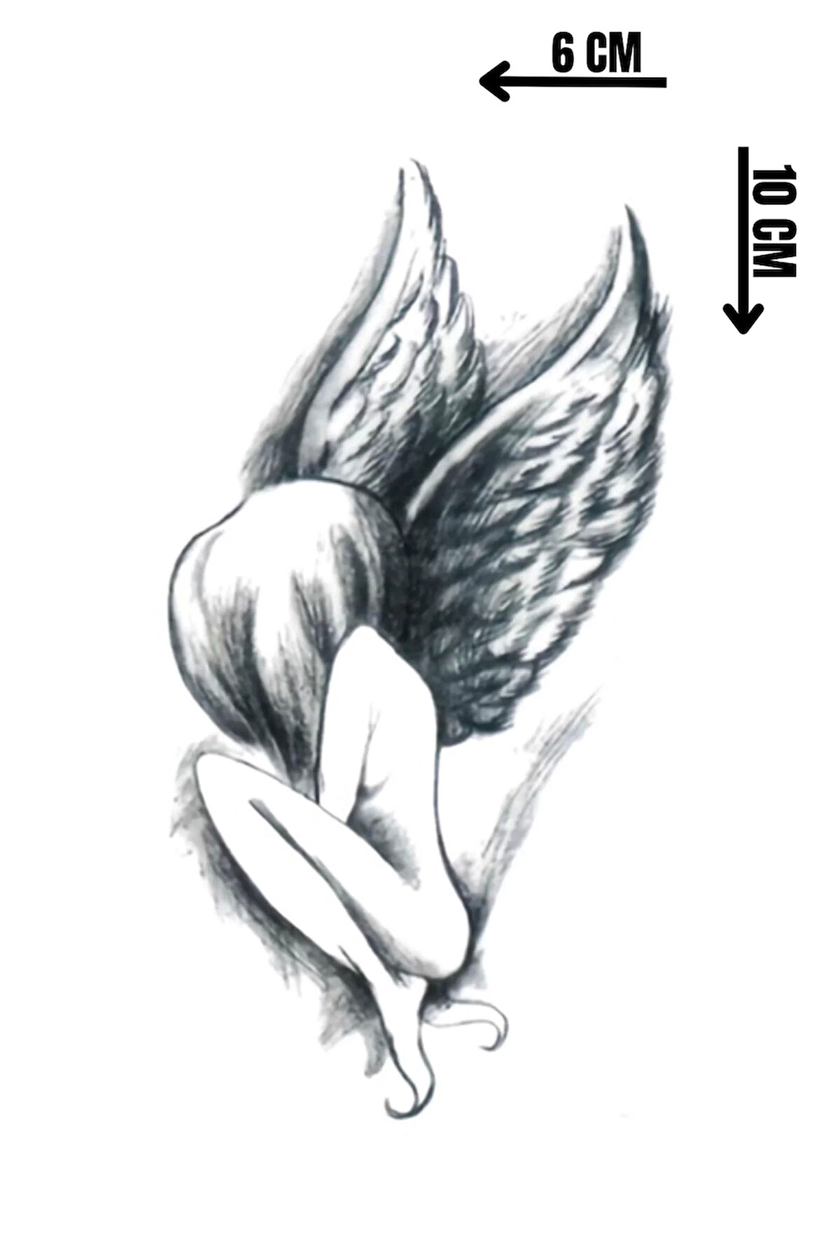 Geçici Melek Figürlü Mini Dövme Tattoo