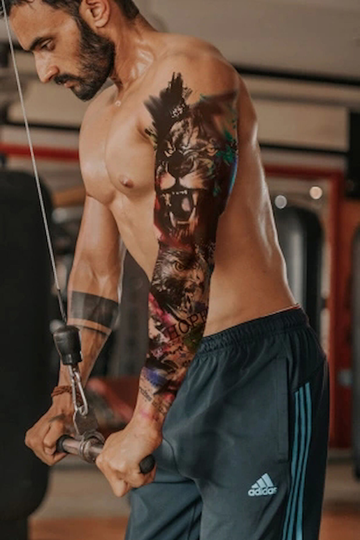 Geçici Aslan Ve Kartal Kol Dövme Tattoo