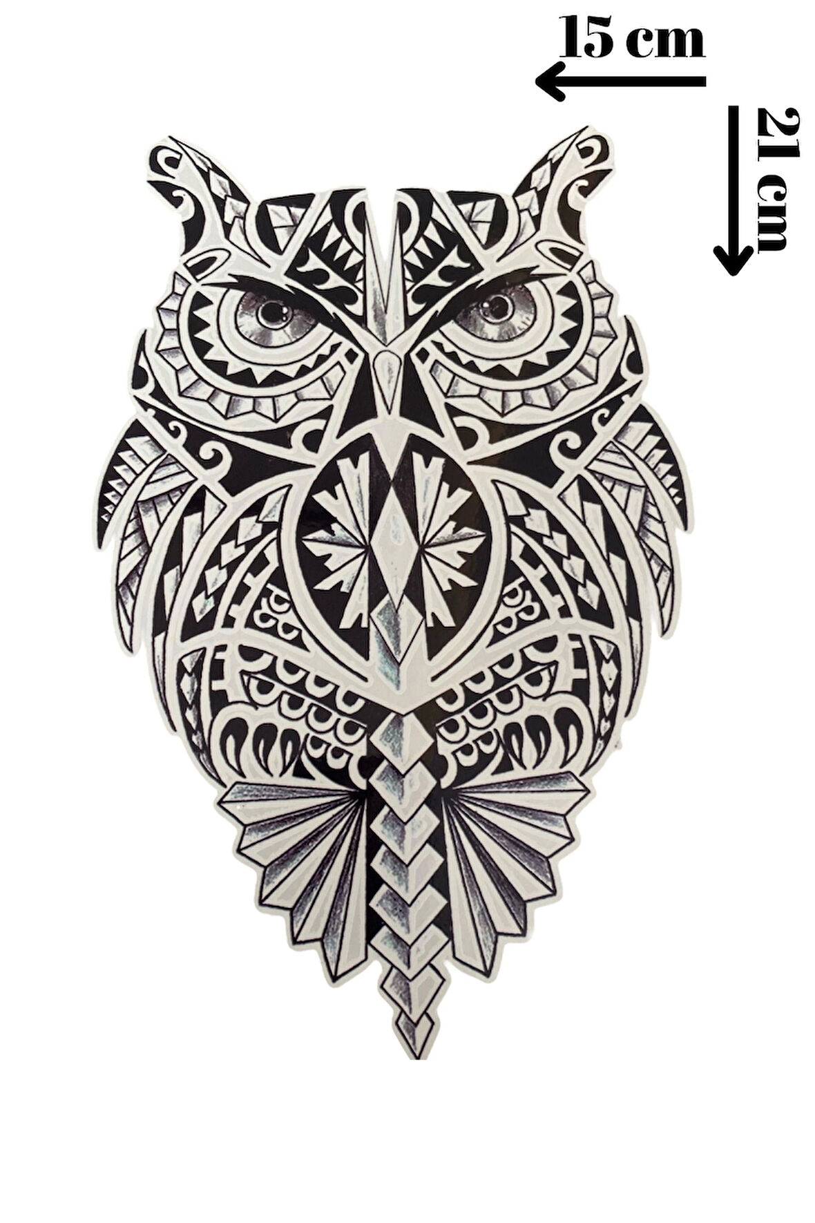 Geçici Baykuş Figürlü Dövme Tattoo