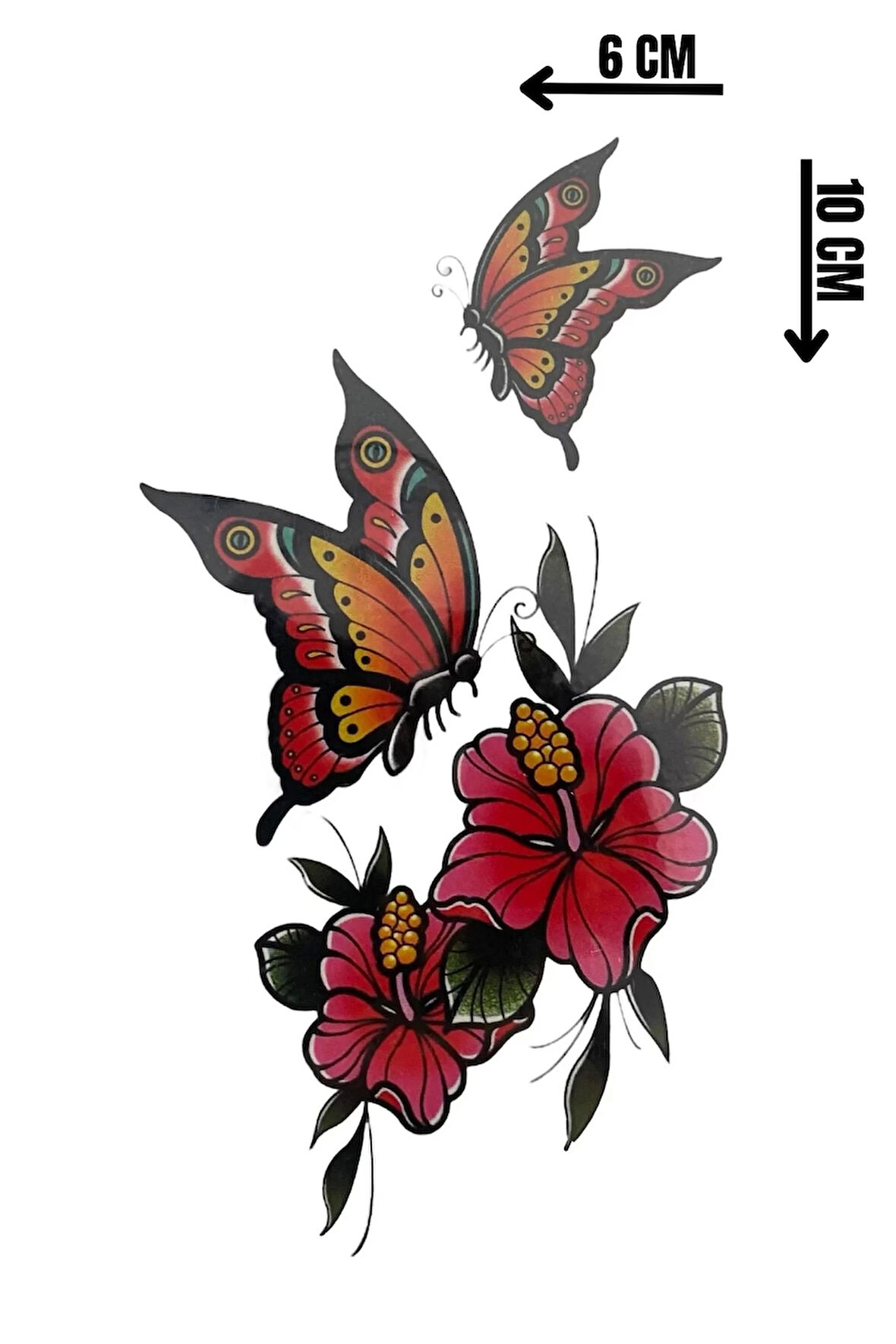 Geçici Kelebek Figürlü Dövme Tatto