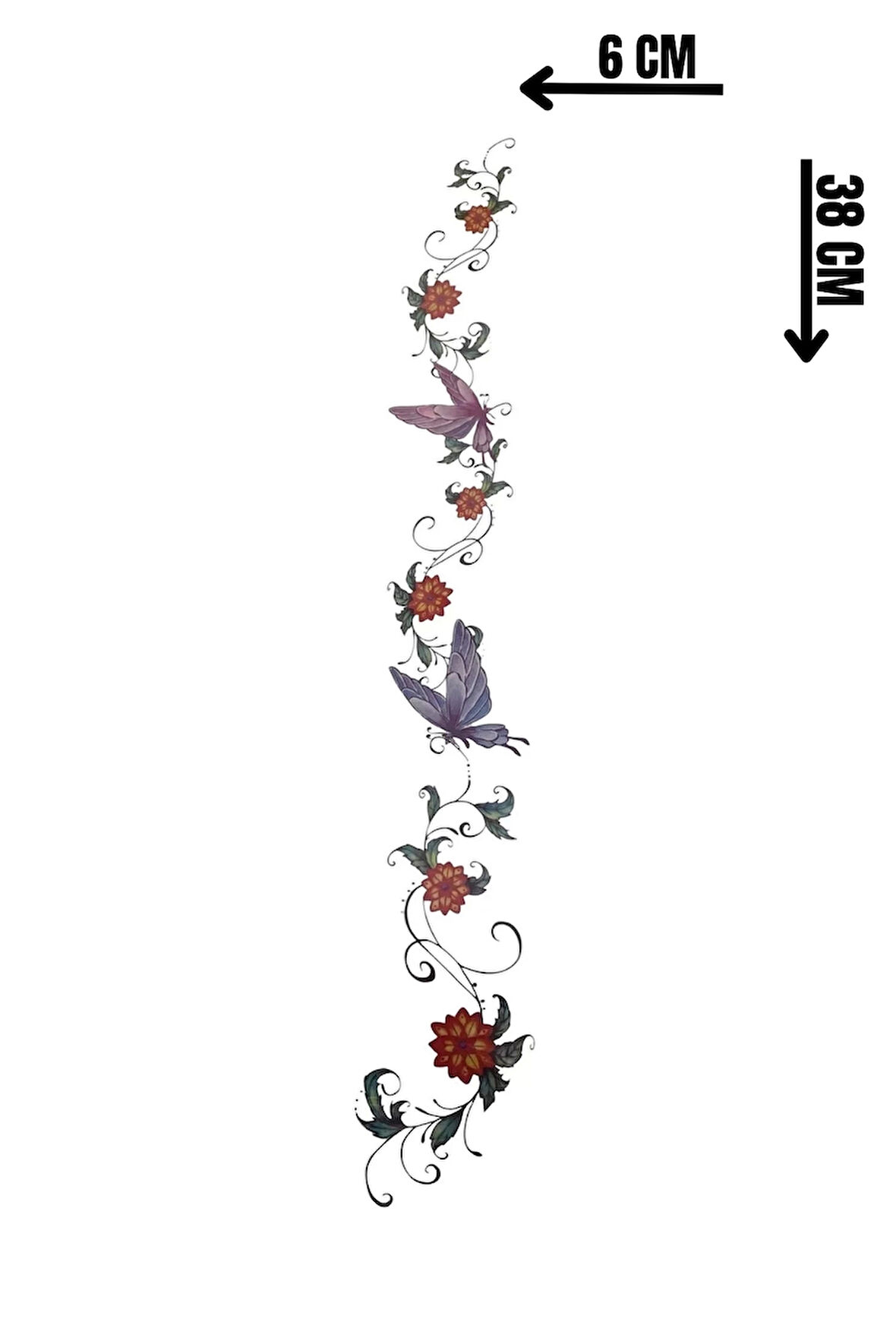Geçici Kelebek Figürlü Bel/Kol/Bacak Dövme Tattoo