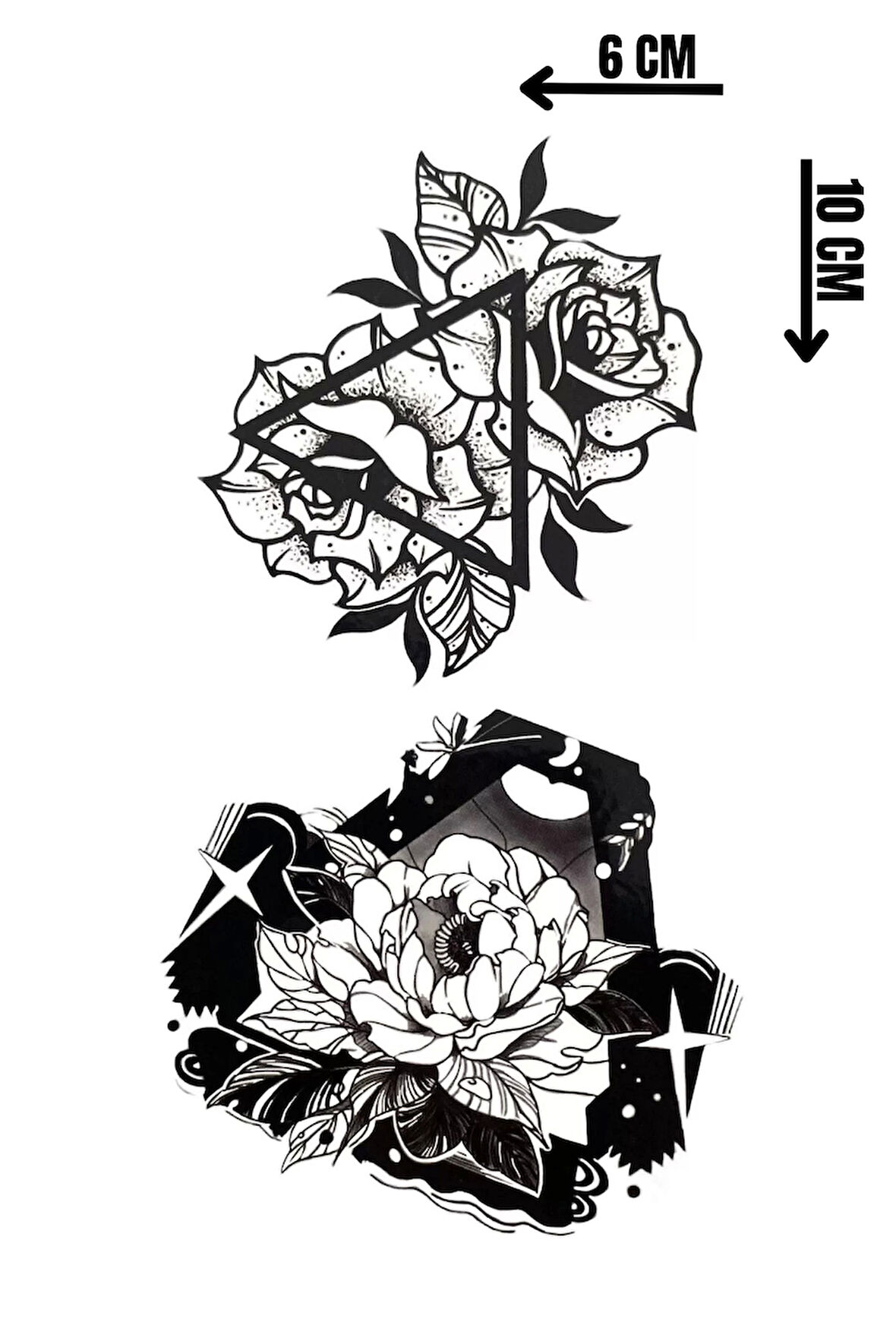 Geçici Gül Figürlü Dövme Tattoo