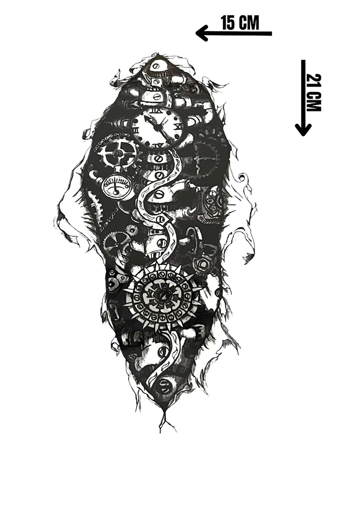 Geçici Karışık Figürlü Dövme Tattoo