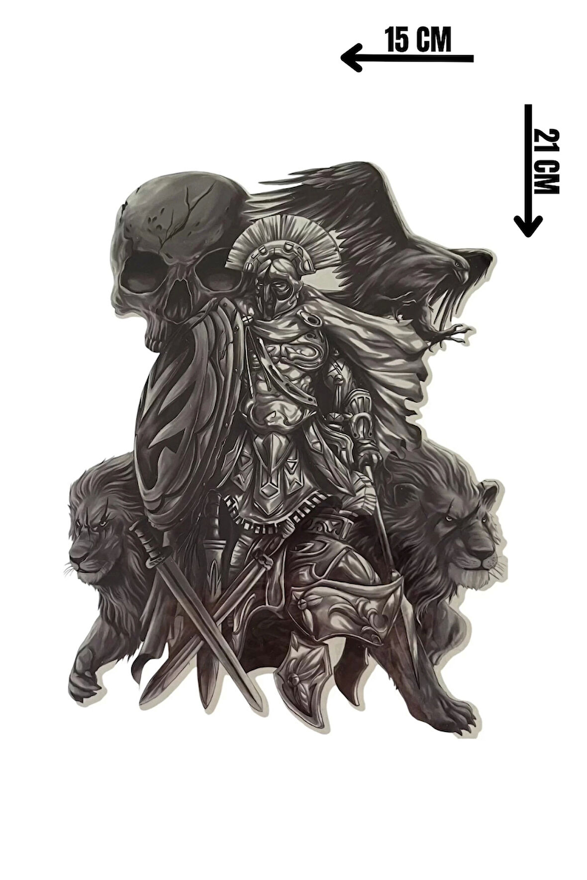 Geçici Savaşçı Figürlü Dövme Tattoo