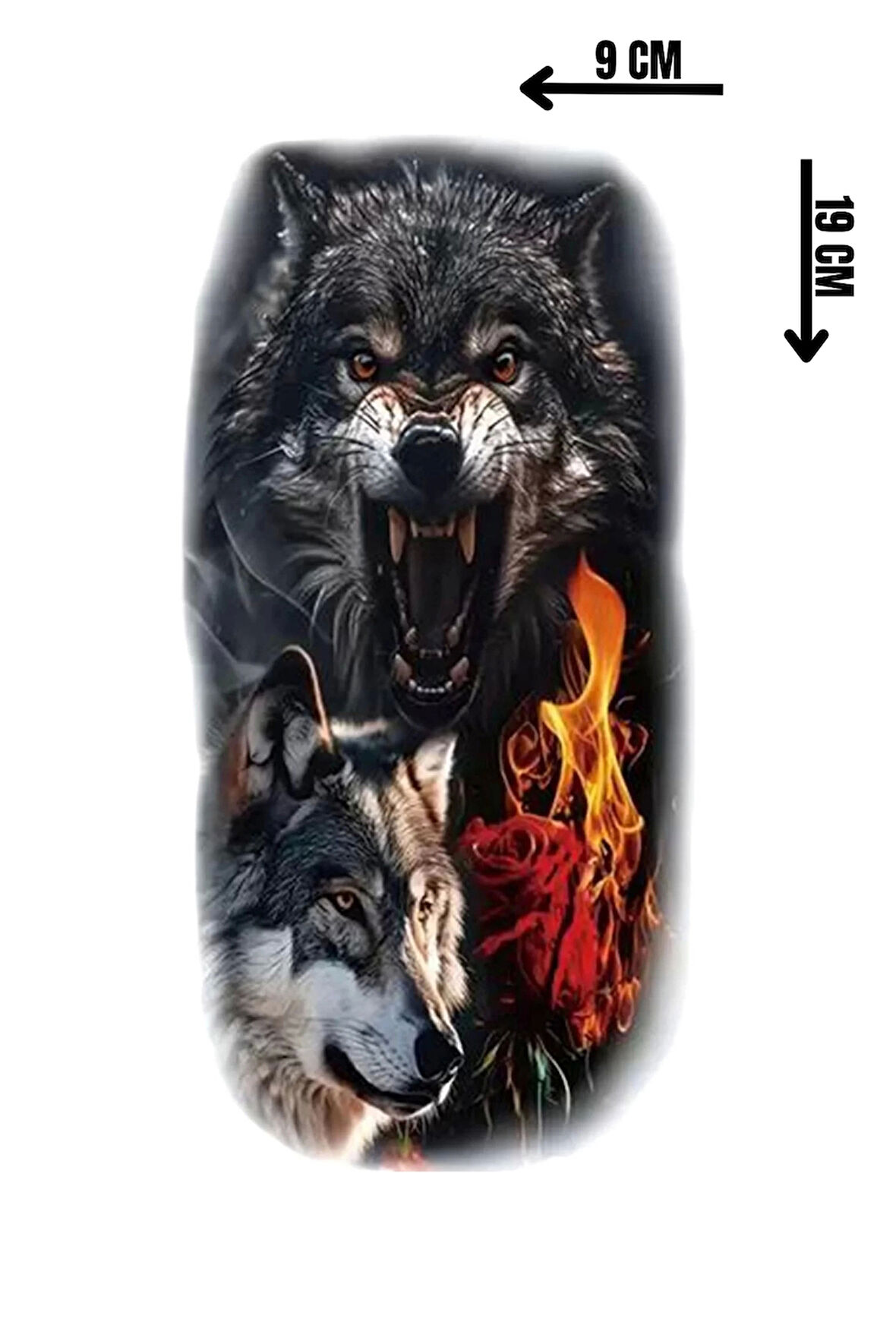 Geçici Kurt Figürlü Dövme Tattoo