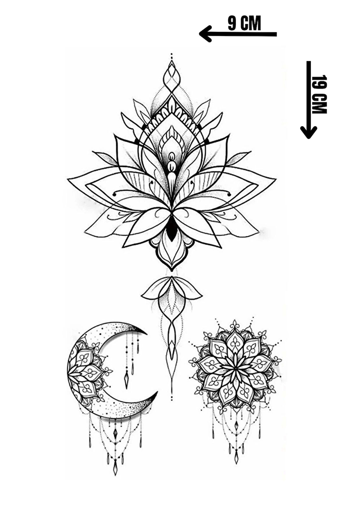 Geçici Çiçek Figürlü Dövme Tattoo