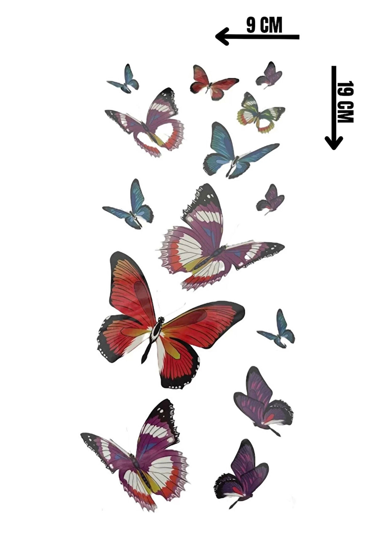 Geçici Kelebek Figürlü Dövme Tattoo
