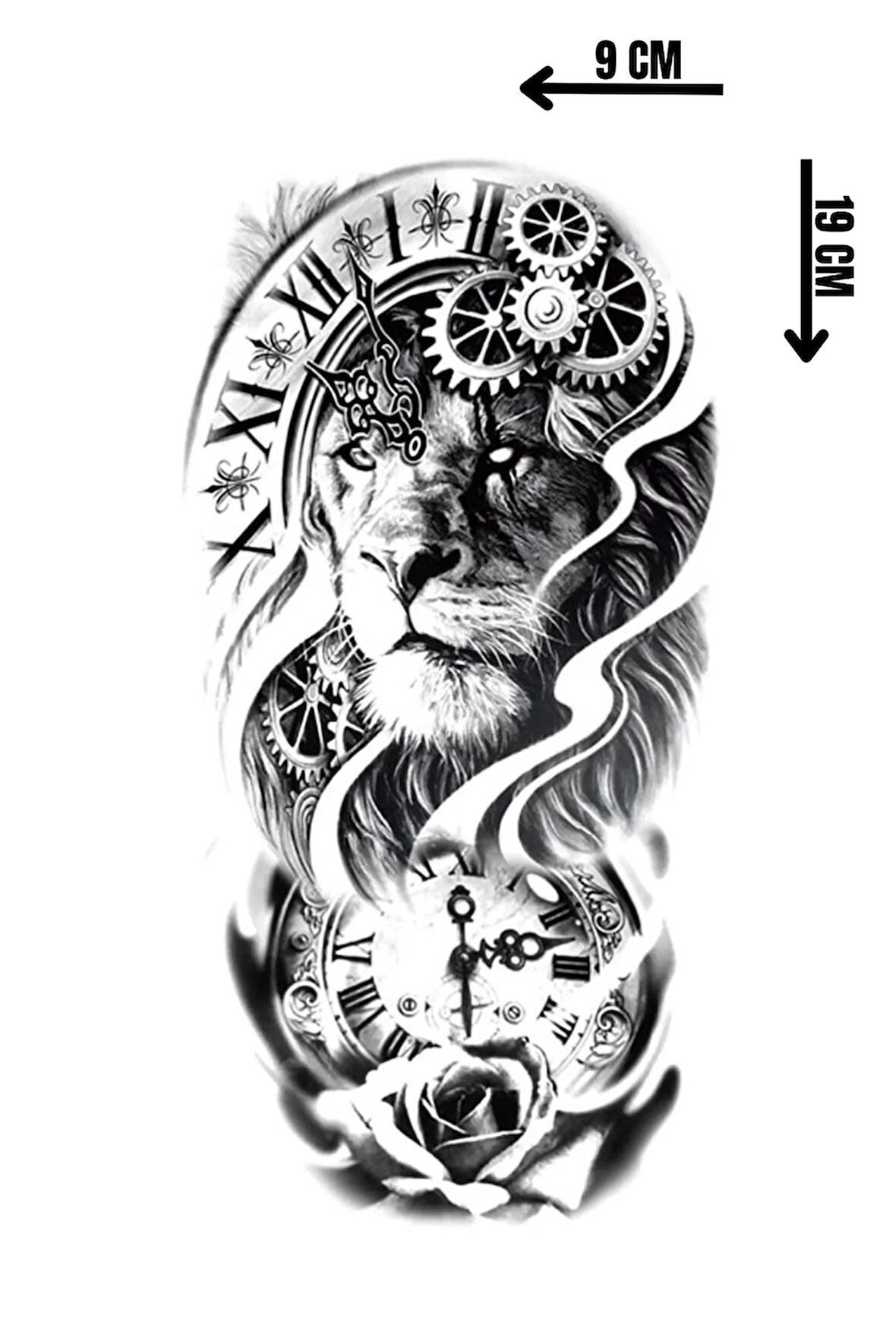 Geçici Aslan Figürlü Dövme Tattoo