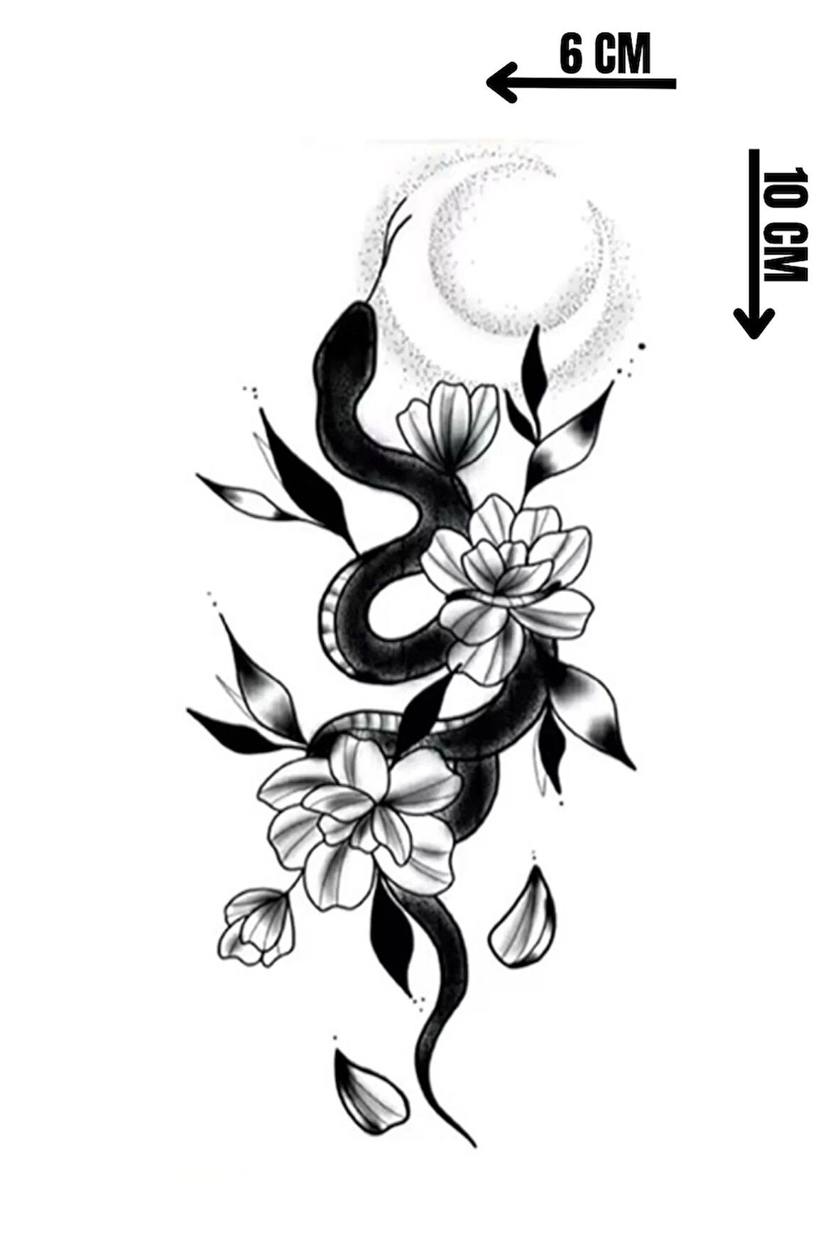 Geçici Yılan Figürlü Mini Dövme Tattoo