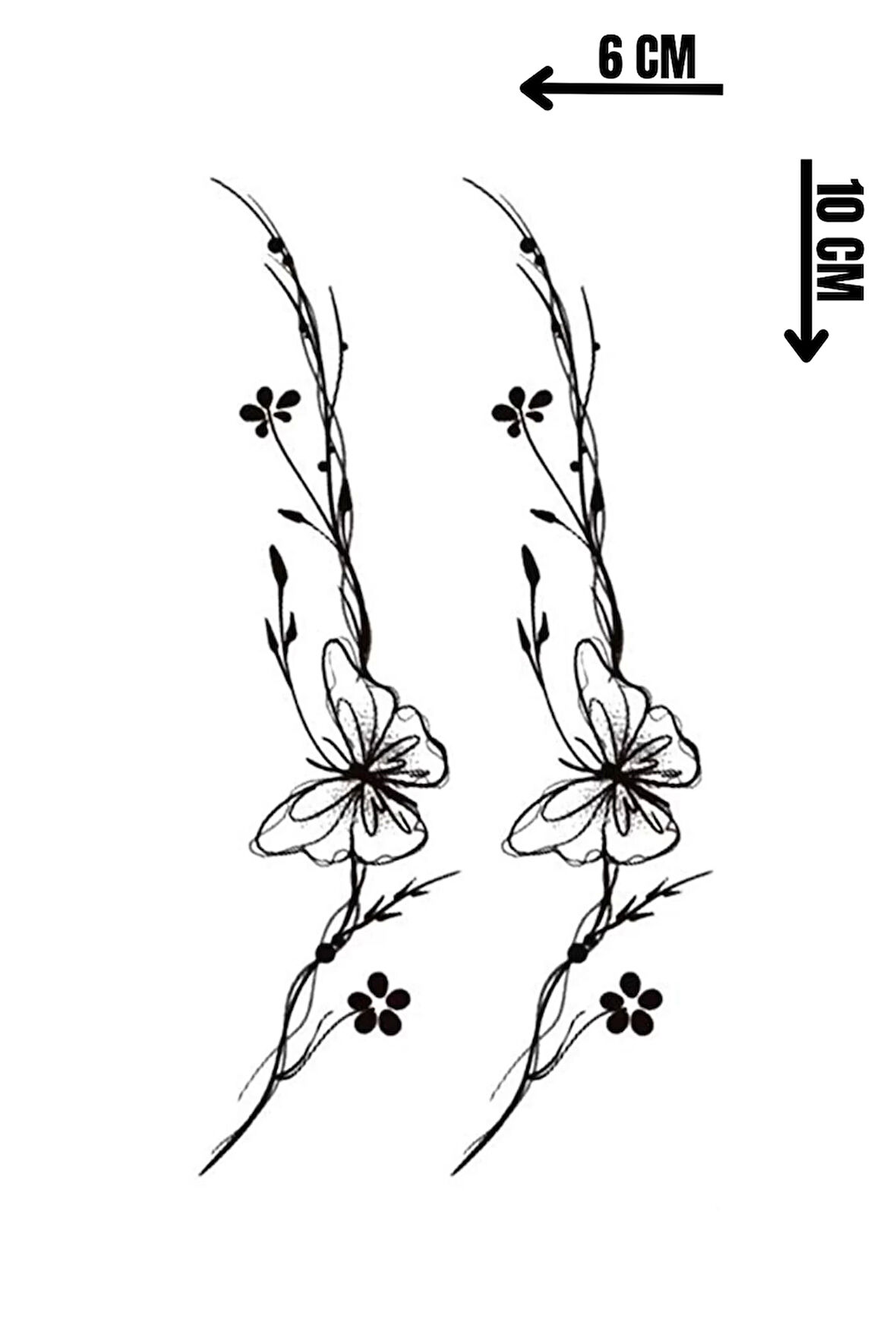 Geçici Kelebek Figürlü Mini Dövme Tattoo