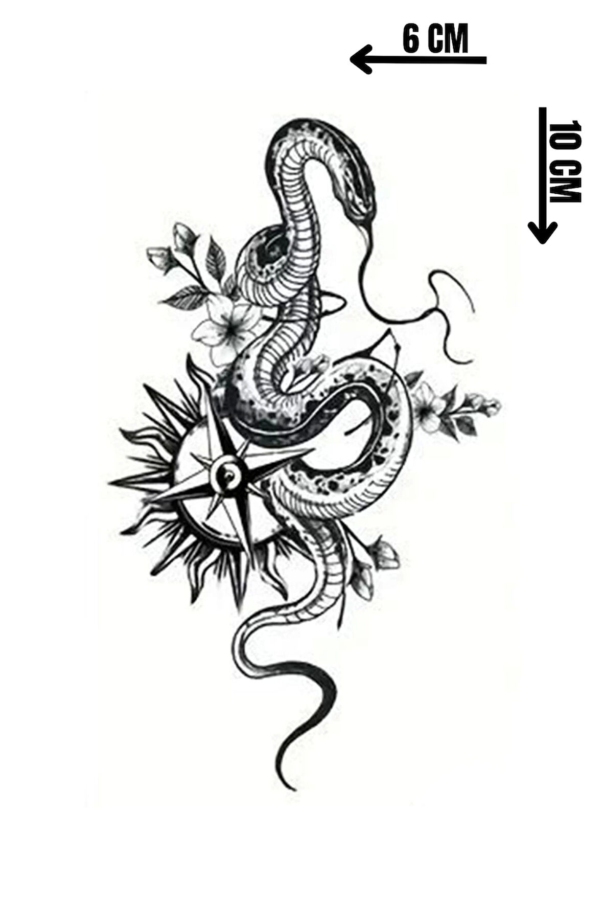Geçici Yılan Figürlü Mini Dövme Tattoo