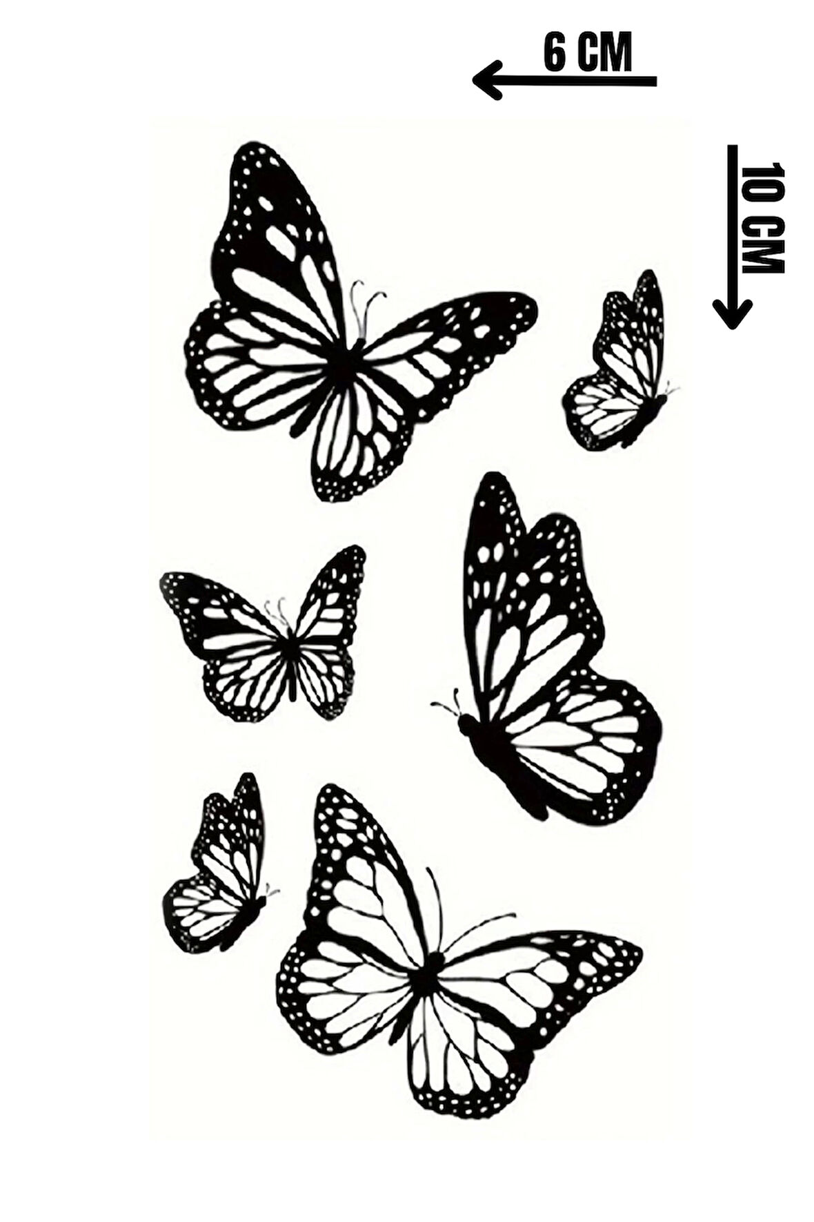 Geçici Kelebek Figürlü Mini Dövme Tattoo