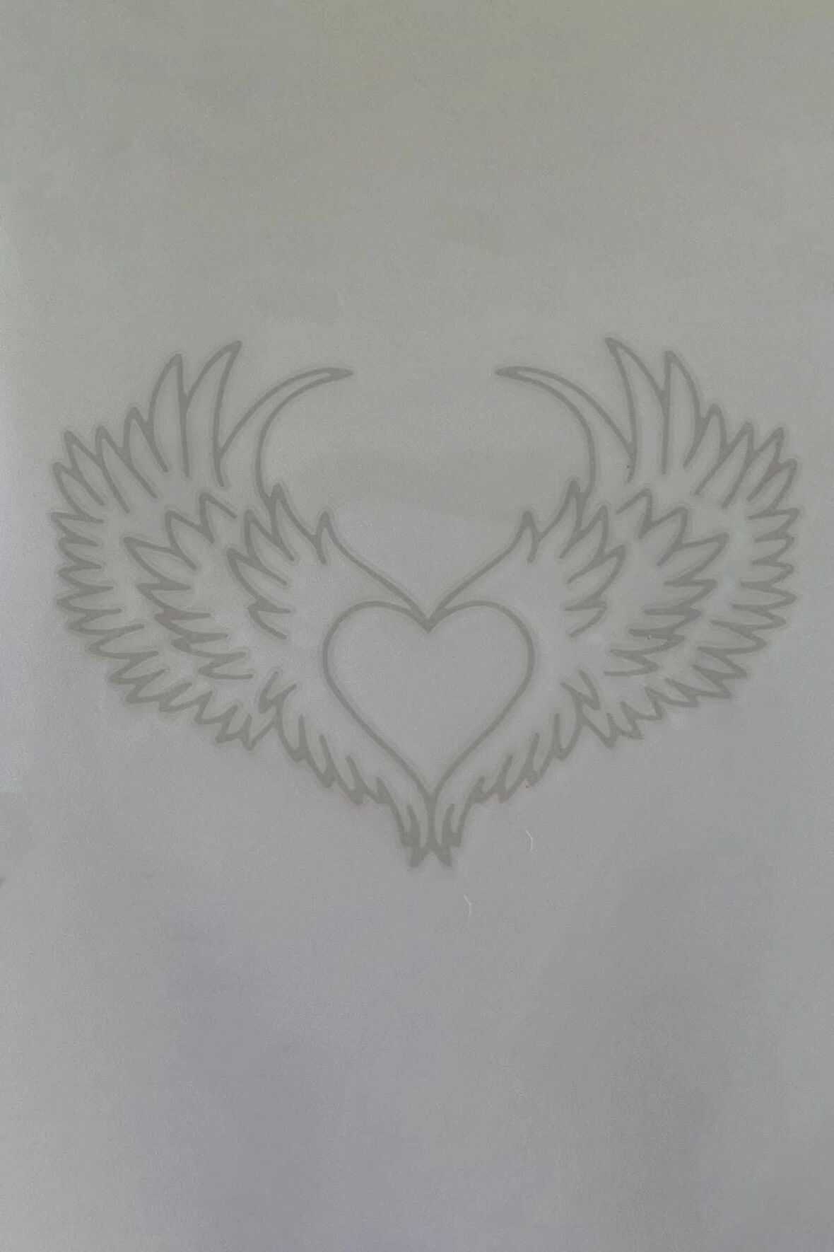 Kalp Ve Kanat Figürlü 12 Saat Sonra Kararan Geçici Dövme Tattoo