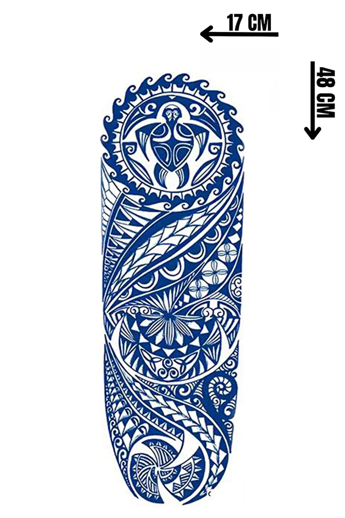 Tribal Figürlü 12 Saat Sonra Kararan Geçici Kol Dövme Tattoo