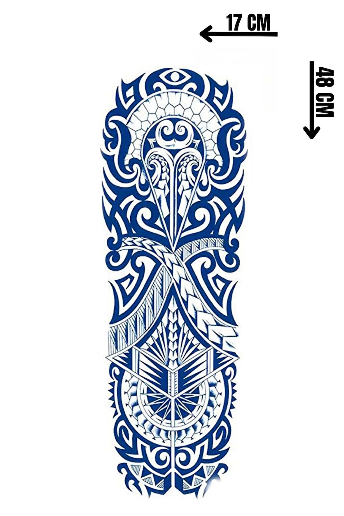 Tribal Figürlü 12 Saat Sonra Kararan Geçici Kol Dövme Tattoo
