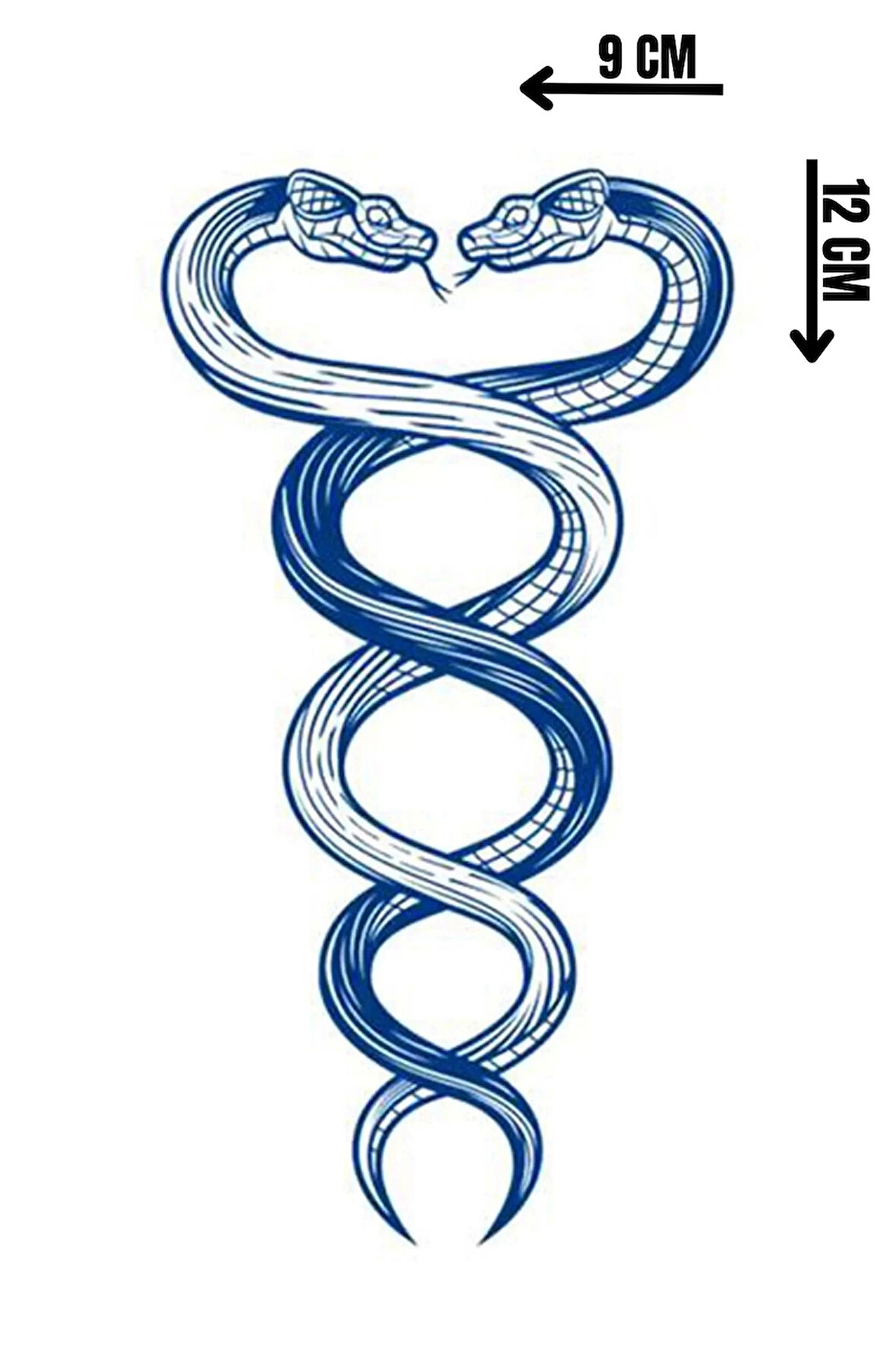 Yılan Figürlü 12 Saat Sonra Kararan Geçici Dövme Tattoo
