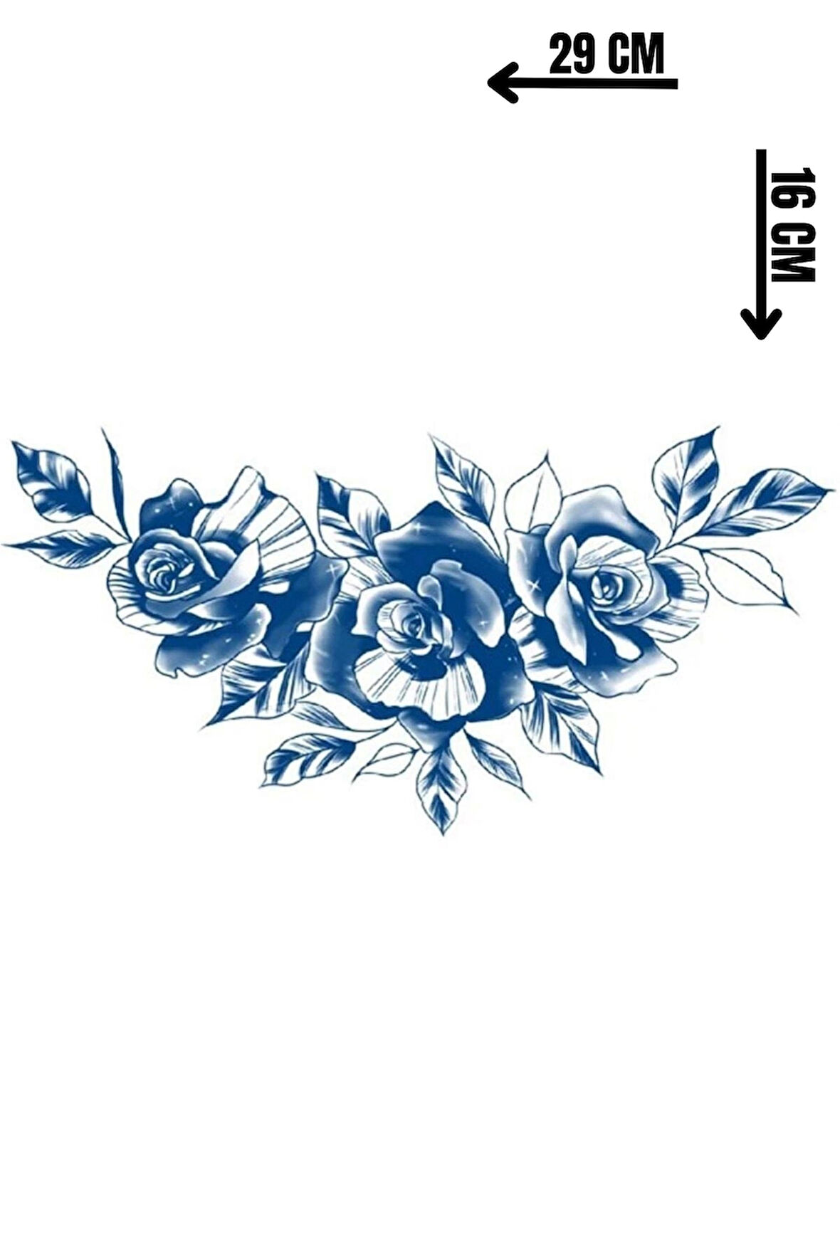 Çicek Figürlü 12 Saat Sonra Kararan Geçici Dövme Tattoo