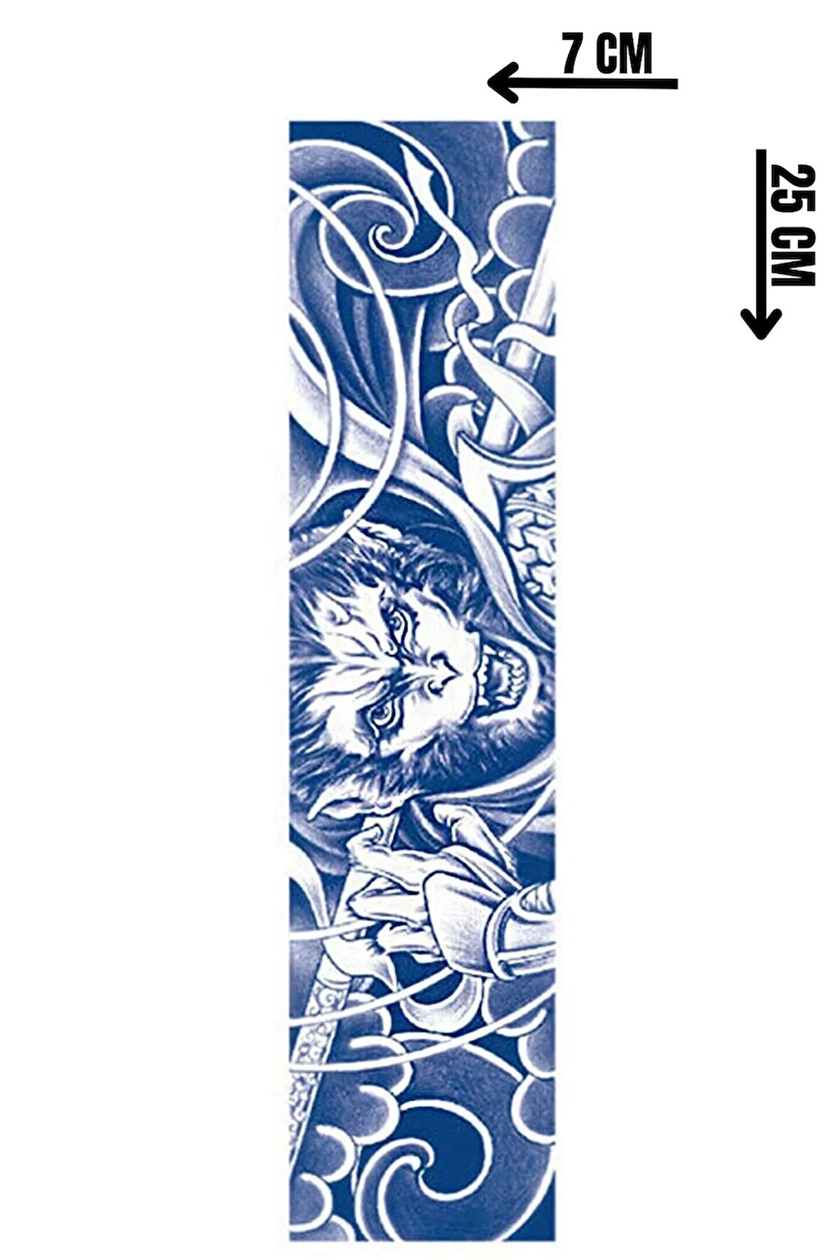 Maymun Figürlü 12 Saat Sonra Kararan Geçici Dövme Tattoo