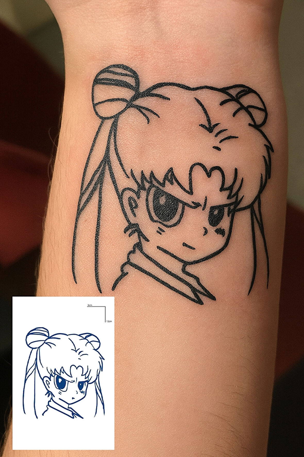 Kız Figürlü 12 Saat Sonra Kararan Geçici Dövme Tattoo