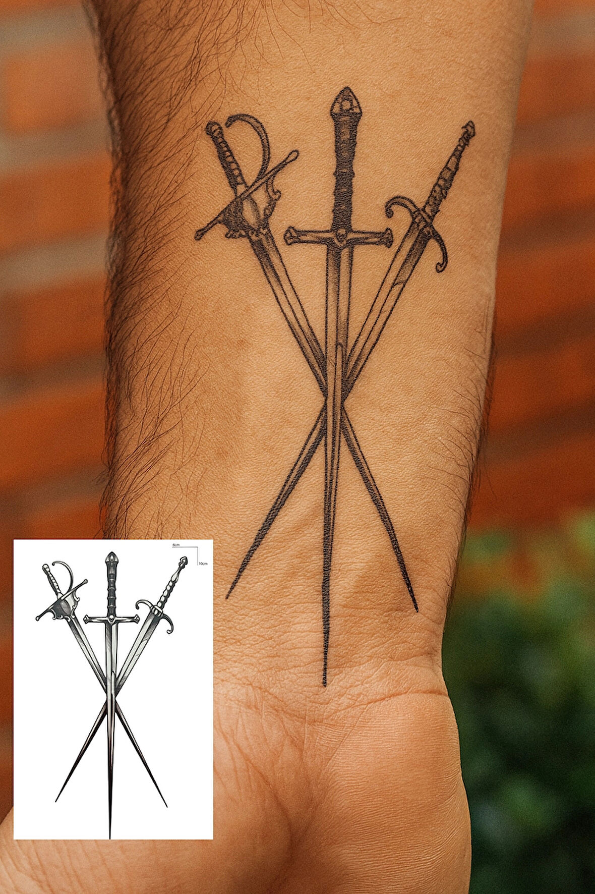 Kılıç Figürlü Mini Dövme Tattoo