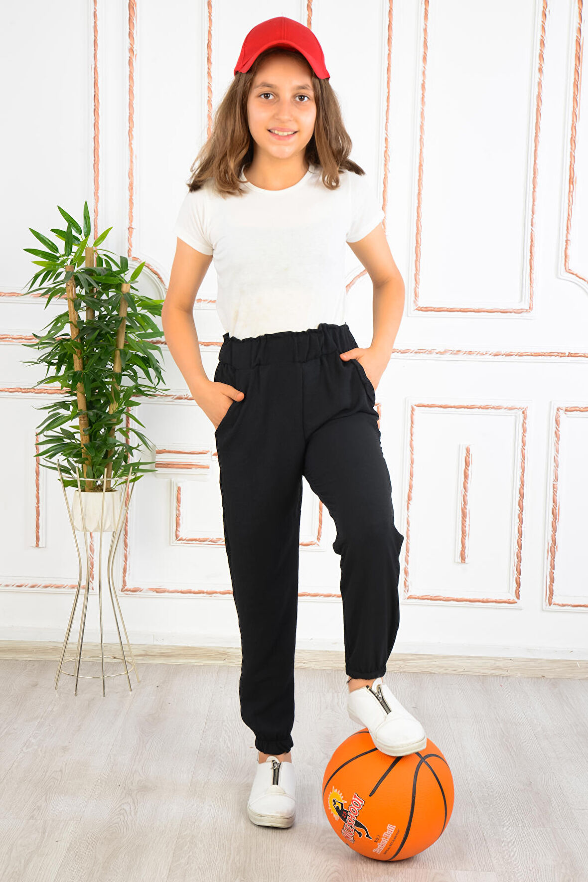 Aerobin Paça Ve Bel Lastikli Cepli Kapaklı Kız Çocuk Pantolon