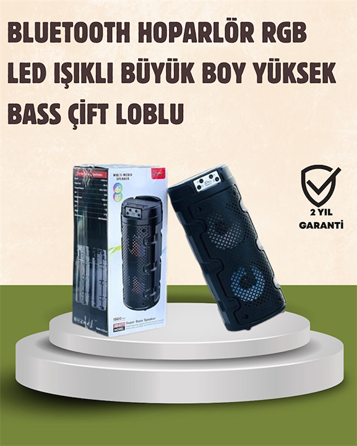 Kompakt Tasarım, Yüksek Ses Performansı – Çoklu Giriş Seçenekli Kablosuz Hoparlör (Bluetooth, USB, SD Kart, AUX)