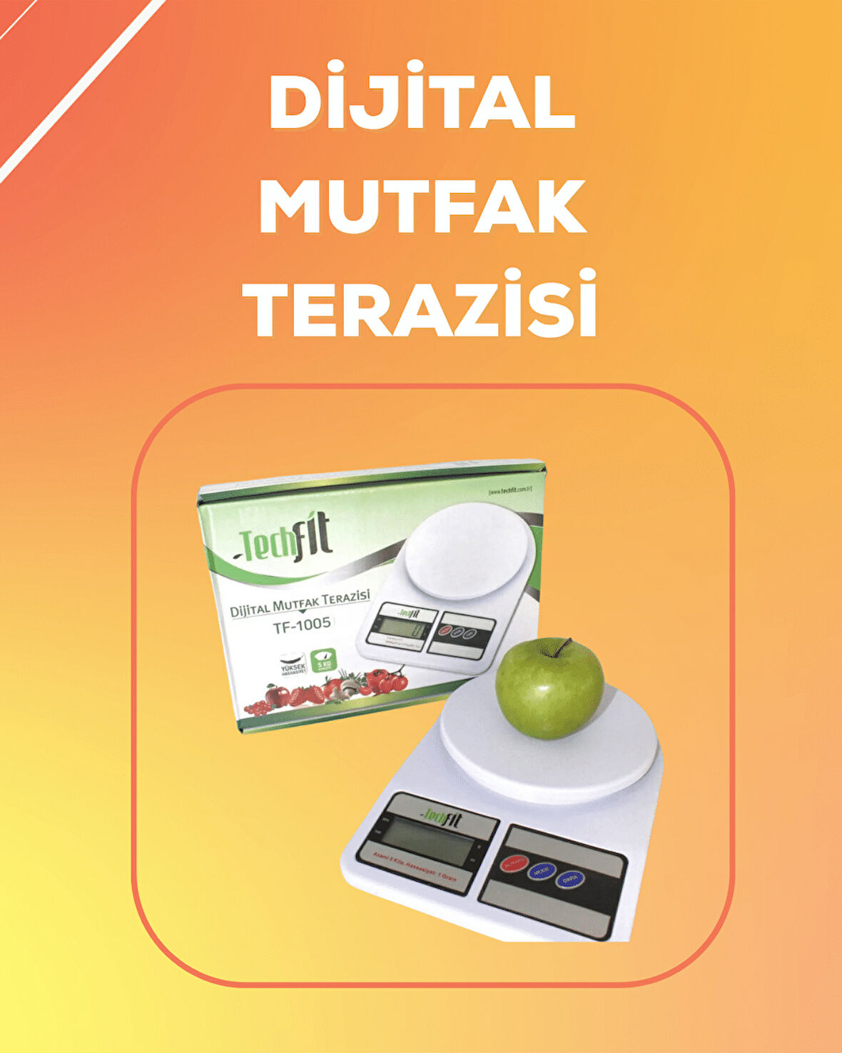 LCD Ekranlı Yüksek Hassasiyetli Dijital Mutfak Terazisi