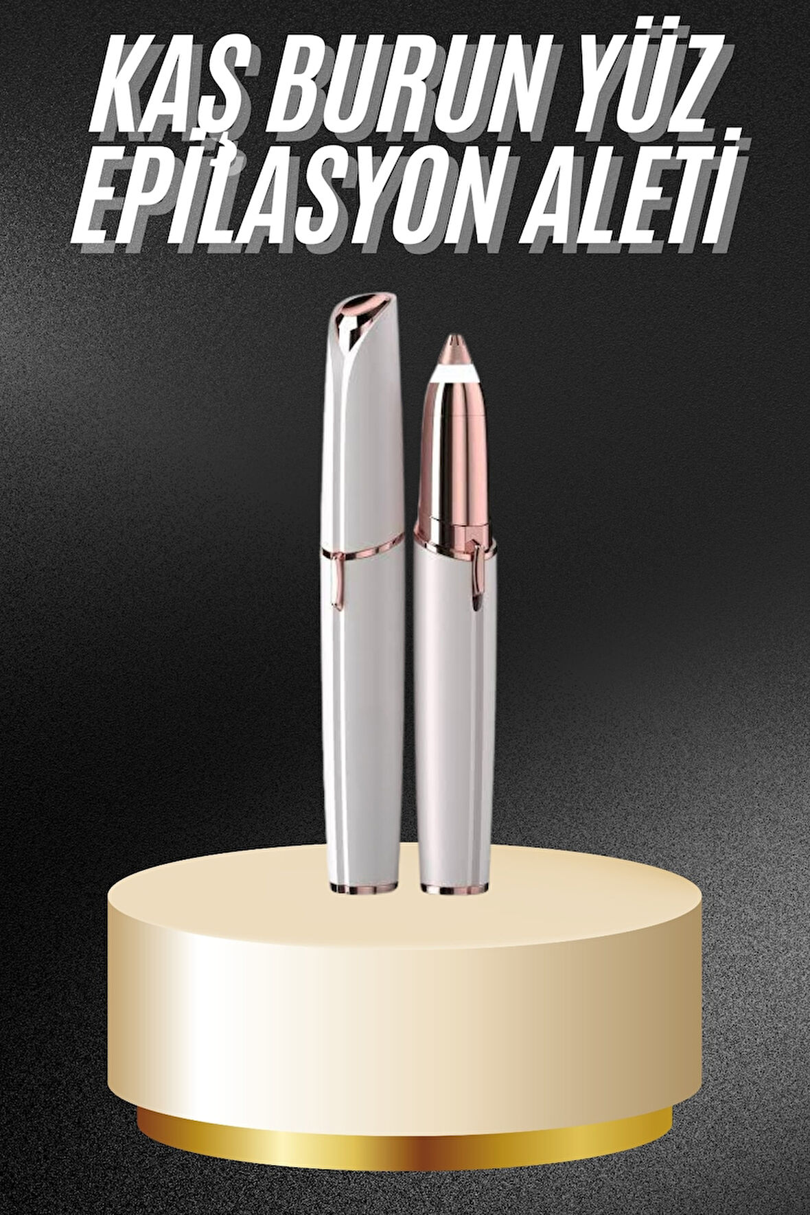 Unısex Şarjlı Kaş Bıyık Alma Epilatörü Hassas Ciltlere Özel Acısız