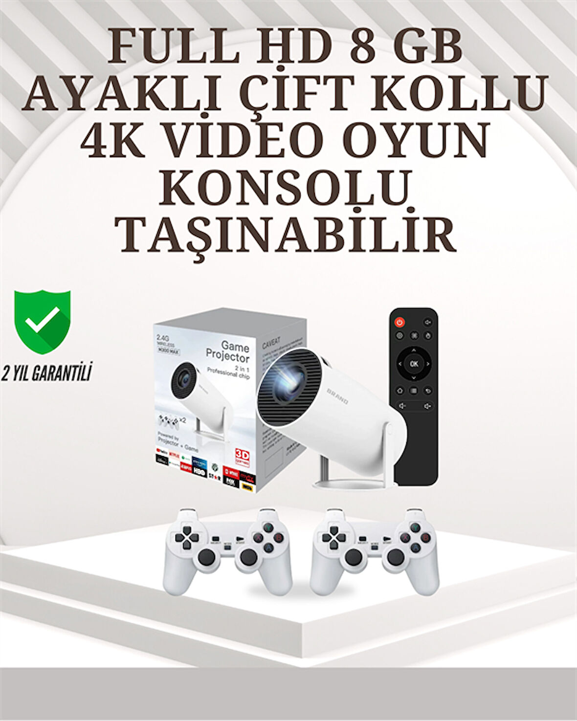 Taşınabilir Çok Fonksiyonlu Projeksiyon – Oyun, Sunum, Netflix ve Eğitim İçin