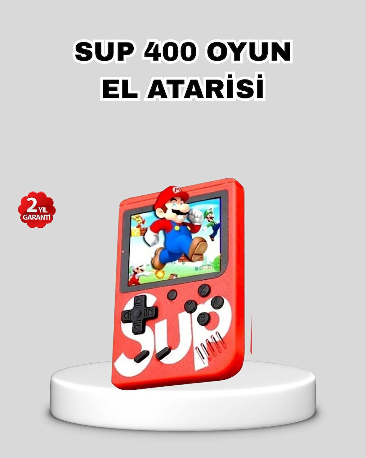 SUP Retro El Konsolu – 500 Oyun, 2 Oyunculu, 3 İnç Ekran, Taşınabilir Şarjlı Atari