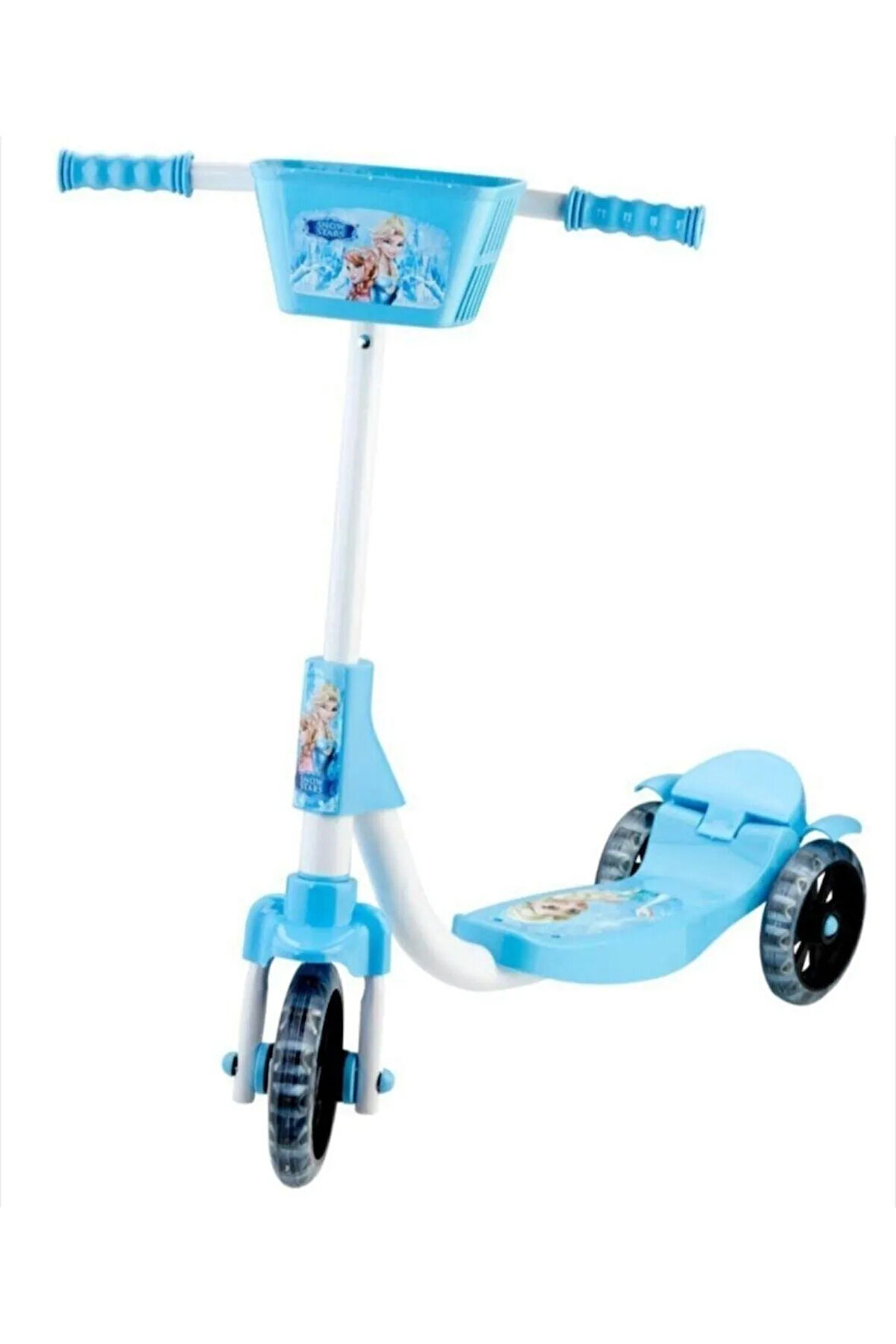 Silikon Tekerli Sepetli Frenli Scooter