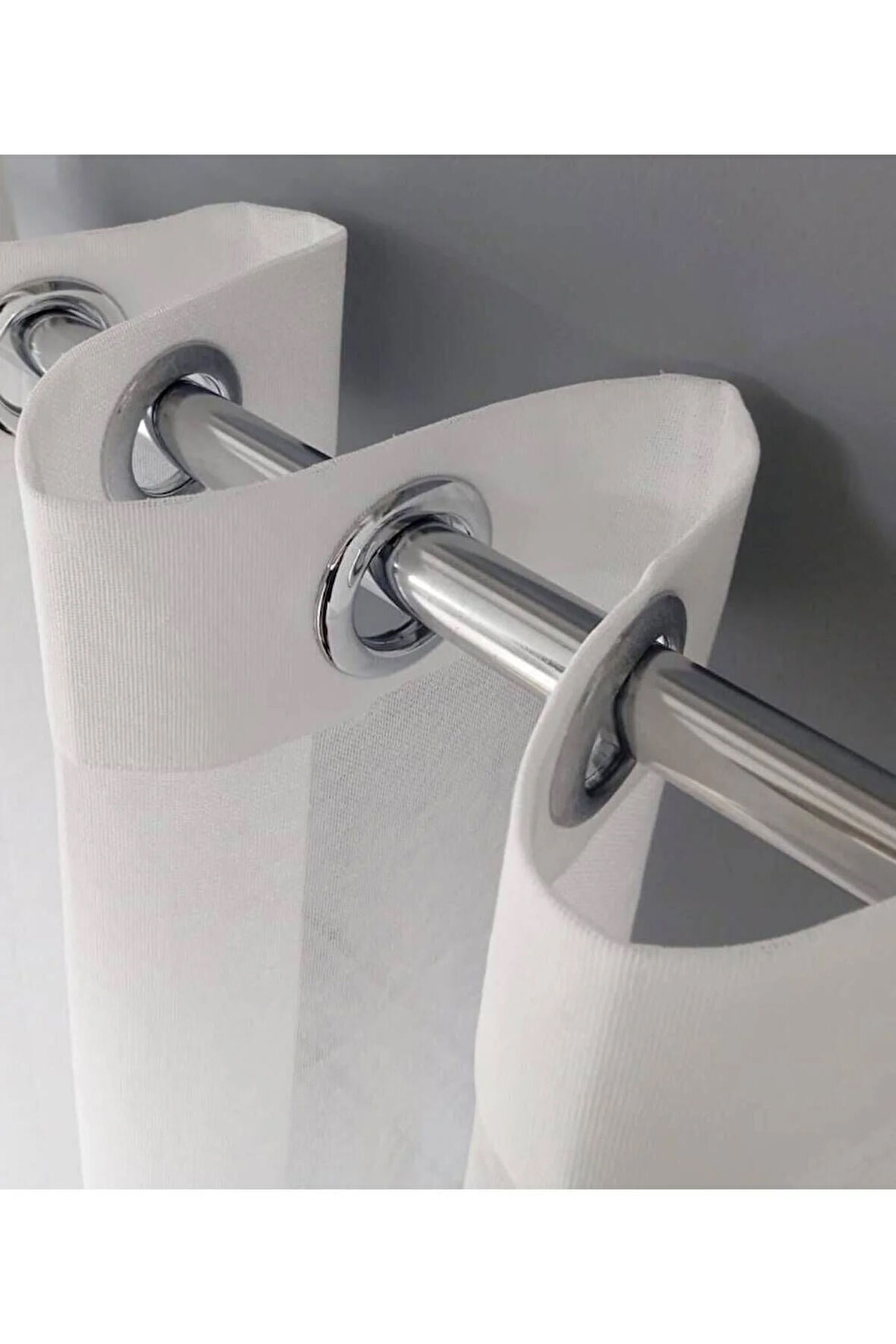 Buzlu Rustik Kuşgözü Tül Perde