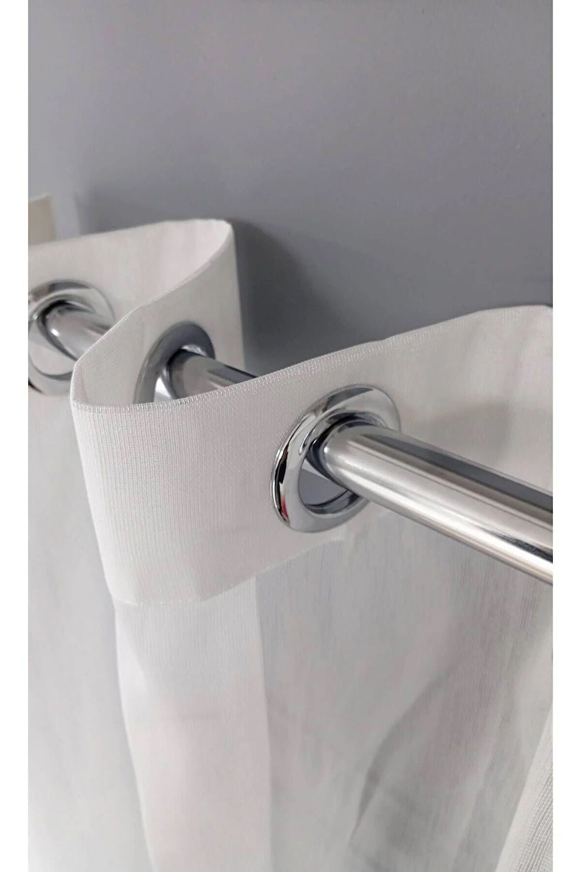 Land Zarif Dökümlü Rustik Kuşgözü Tül Perde