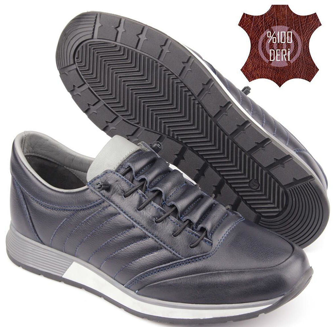 Detector İç Dış Hakiki Deri Ortopedik Ultra Rahat Şık Erkek Ayakkabı BRT01S