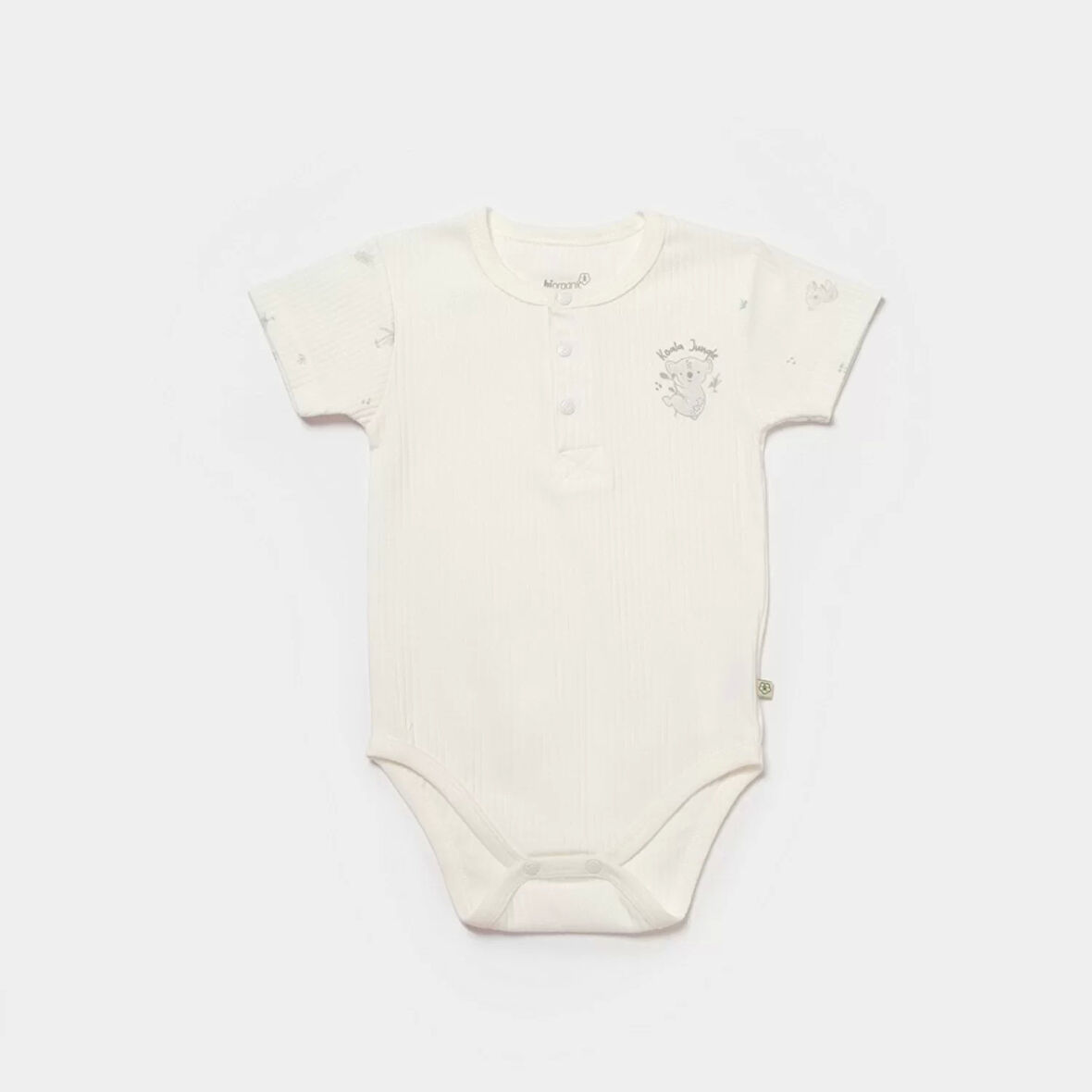 Koala Jungle Kısa Kol Bebek Body Gri