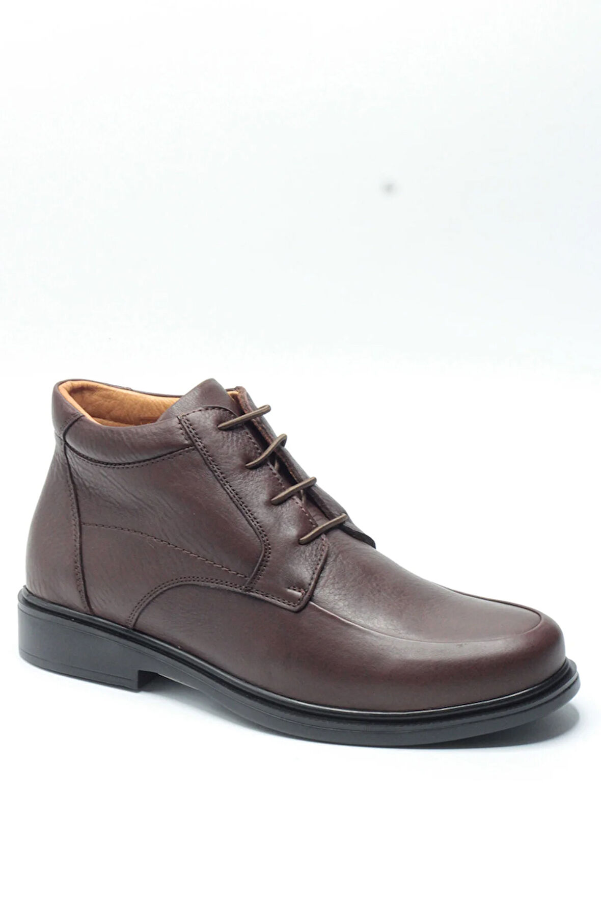 Kahverengi Hakiki Deri İçi Dışı Deri Konfor Tabanlı Klasik Erkek Bot
