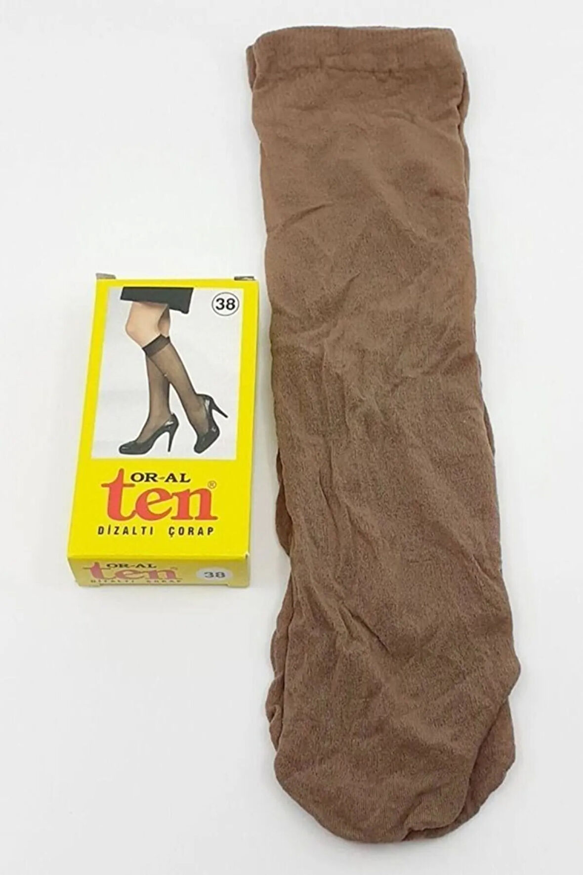 Oral 6 Adet Bronz Renk Mikro 40 Dizaltı Çorap