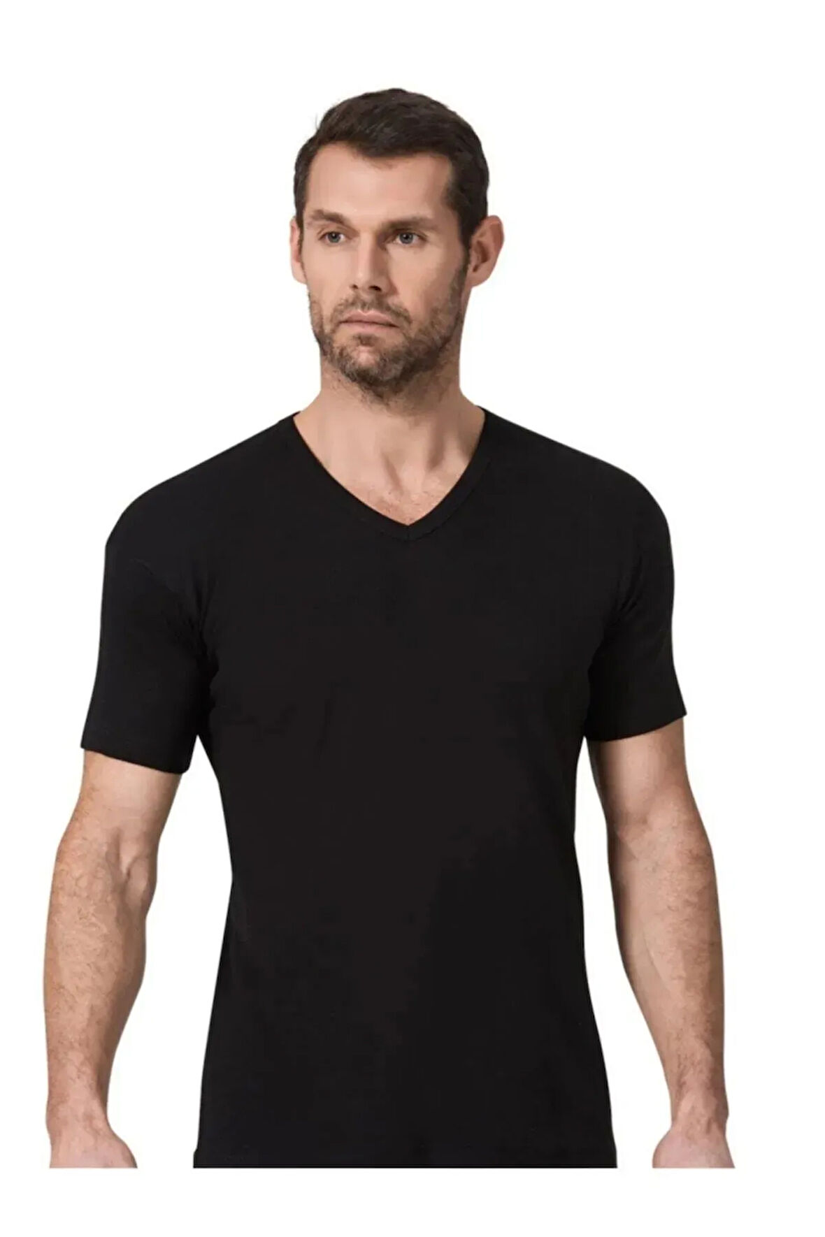 Ribana Pamuklu V Yaka Yarım Kol Fanila 2 Adet