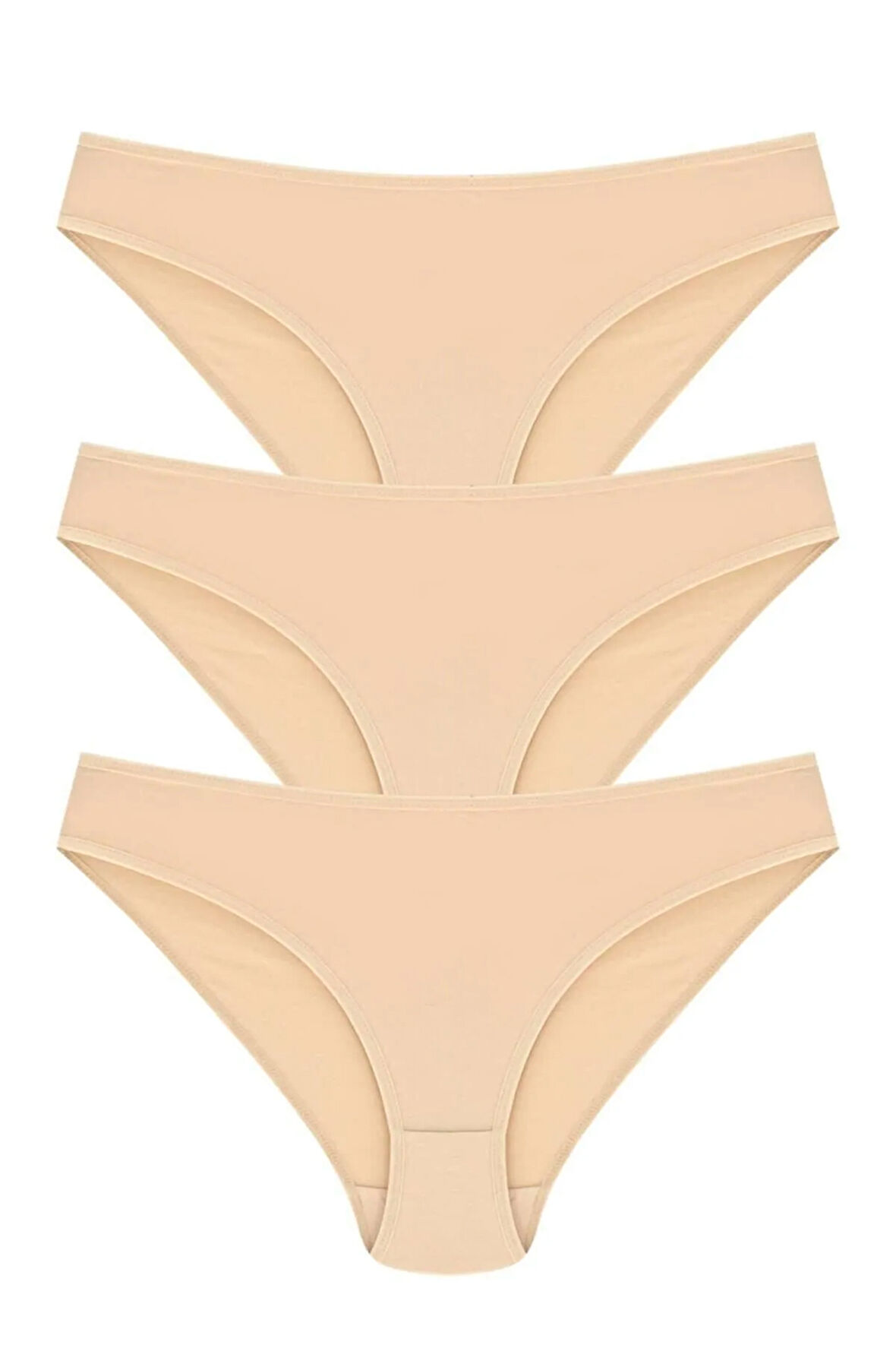 6 Adet Beyaz Renk Bikini Külot