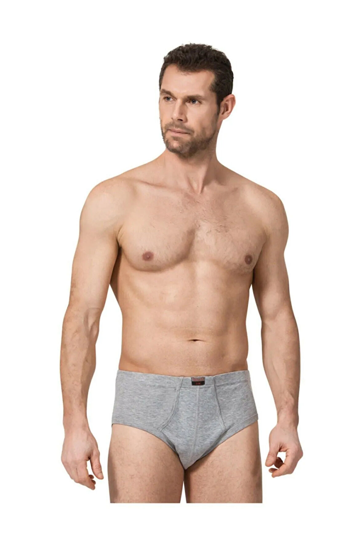 2 Adet Gri Renk Bantlı Slip Külot