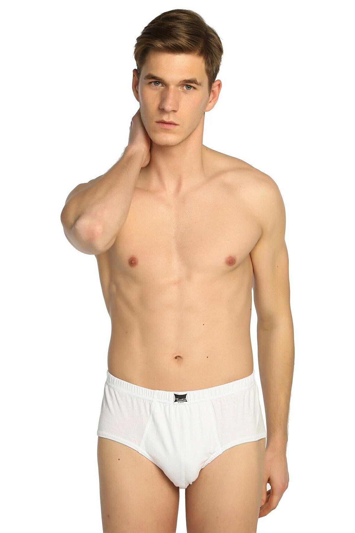 Tutku 12 Adet Beyaz Renk Penye Külot