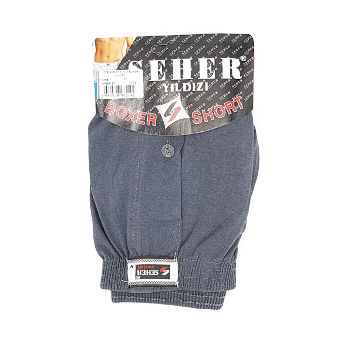 Seher 1 Adet Füme Renk Penye Boxer