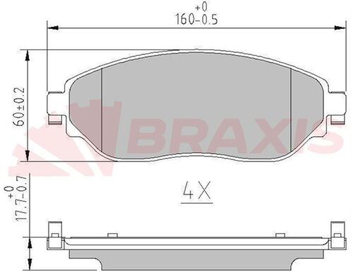 Braxıs Aa0606 Fren Balatası Ön Trafıc III 14> Vıvaro B 14>
