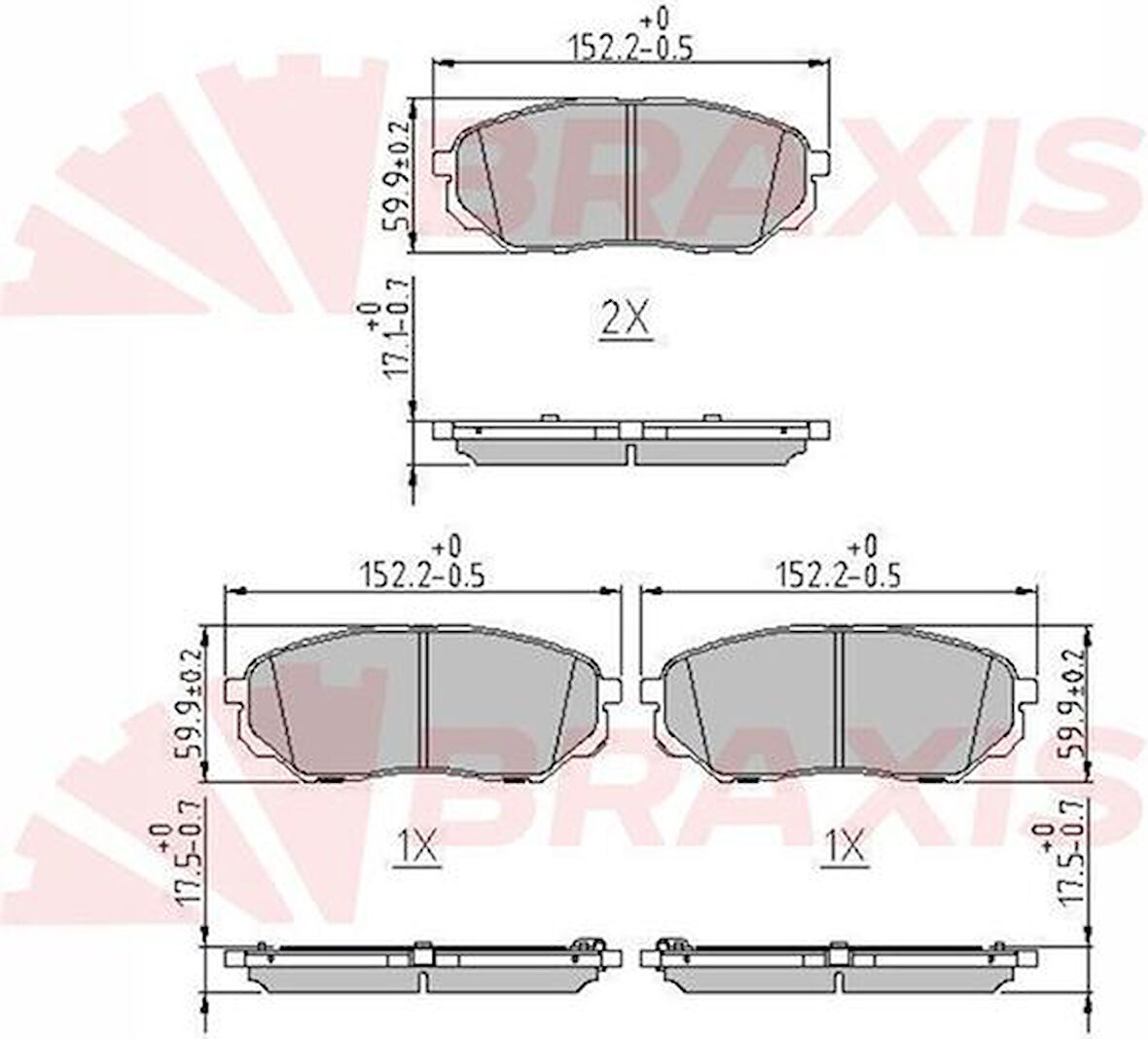 Braxıs Aa0676 Fren Balatası Ön Kıa Sorento III 14> Sportage 2.0 Crdı 15>