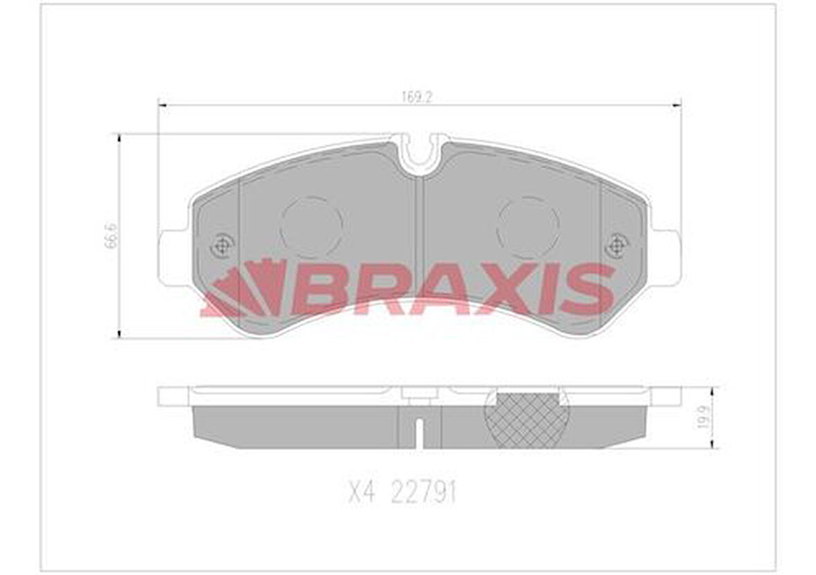 Braxıs Aa0755 Fren Balatası Arka Mercedes Sprinter 907 18>