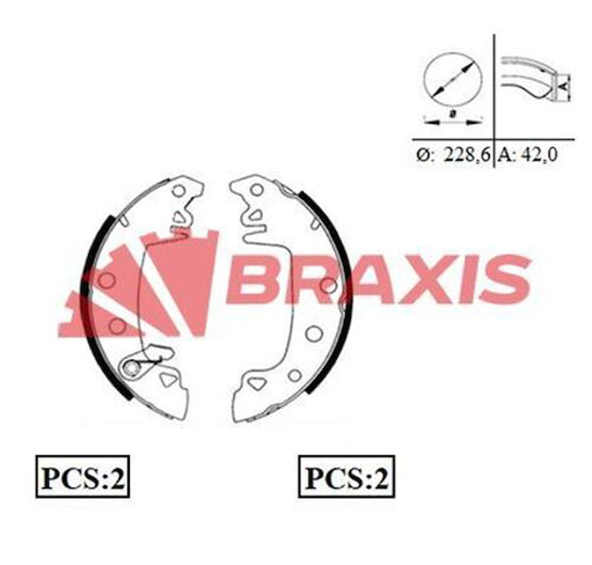 Braxıs Ac0001 Arka Fren Balatası Pabuc R12 M131 C15 (Cırcırlı)