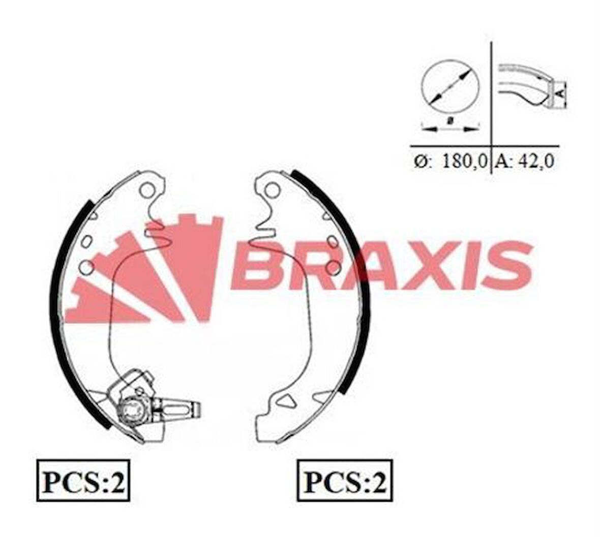 Braxıs Ac0006 Arka Fren Balatası Pabuc R9 R11 R5 P309 (Delık 6.0Mm)