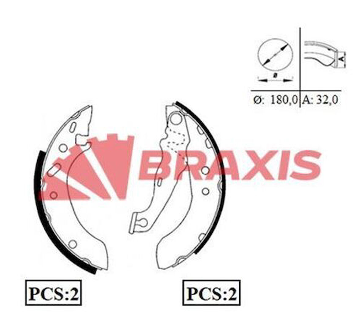 Braxıs Ac0010 Arka Fren Balatası Pabuc Escort Vıı 95>00 1.4 1.8Td 1.6 16V Fıesta IV 1.25 1.3 1.4 16V 95>01