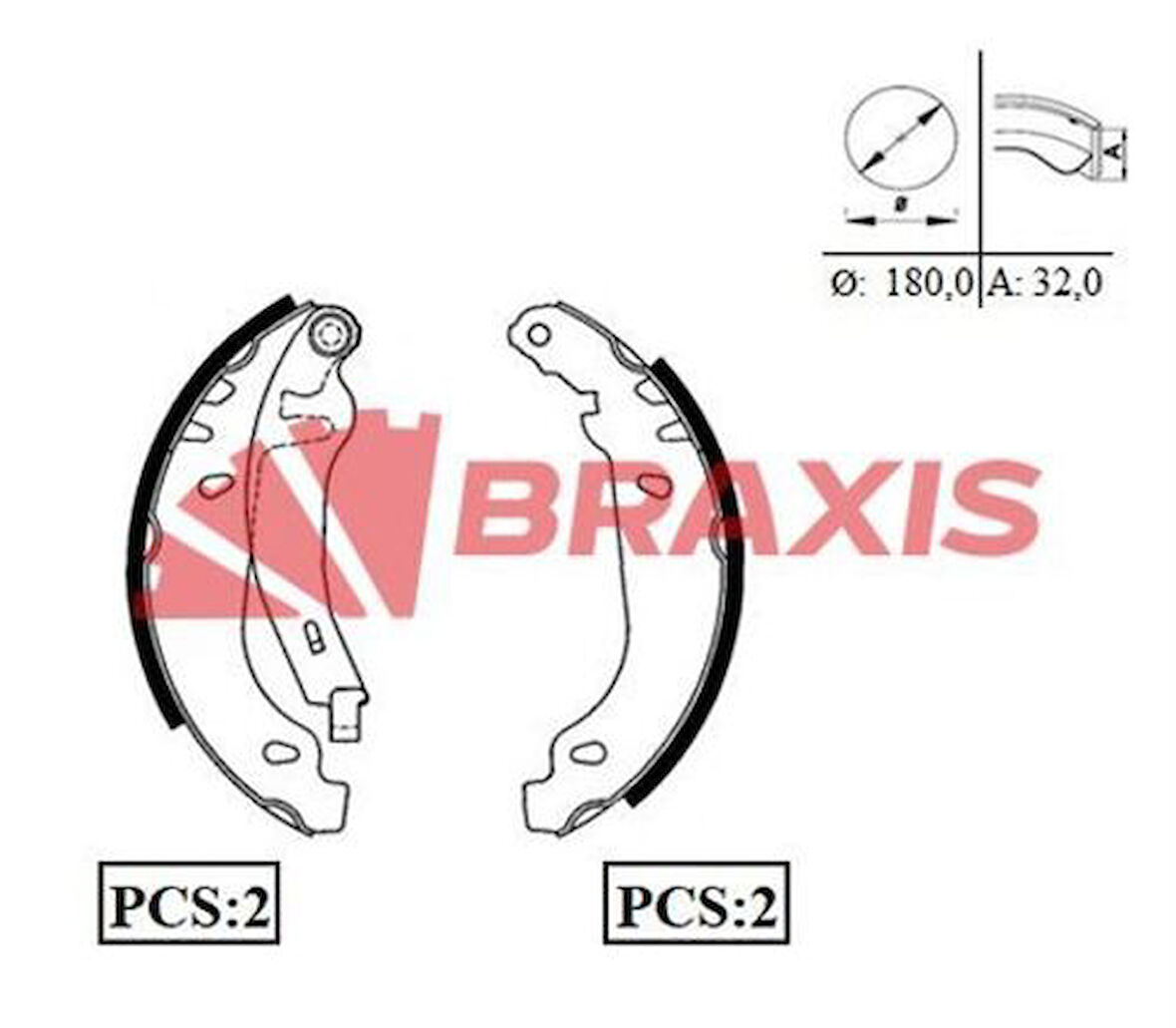Braxıs Ac0012 Arka Fren Balatası Pabuc P306 Sedan Hb Xsara 1.4 1.6 1.8 1.8D 1.9D 1.5 Dızel (97 00)